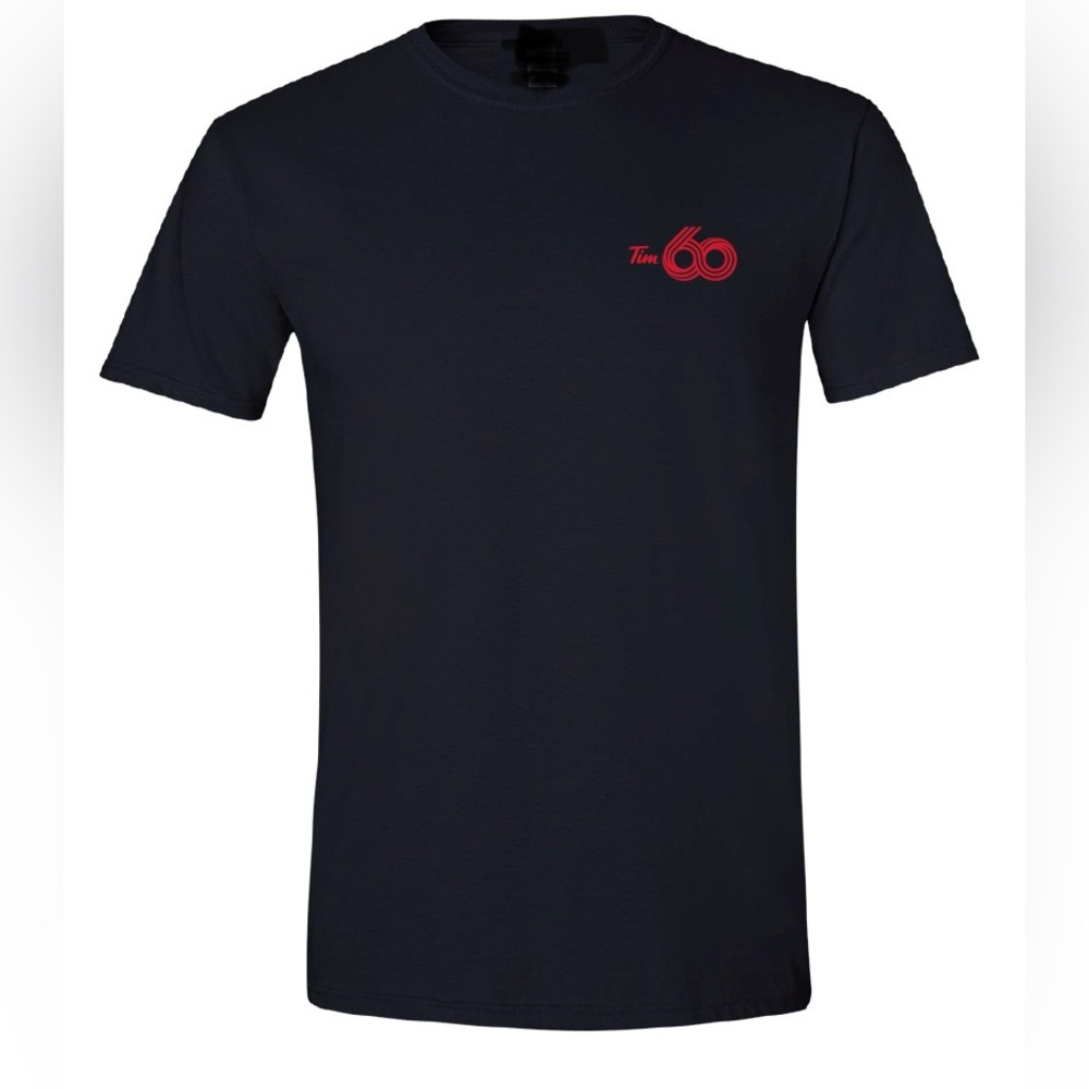 Tim Horton’s 60th Anniversary Black Shirt Keeping It Fresh